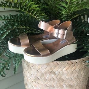 Steve Madden Rose Gold Platform Sandals